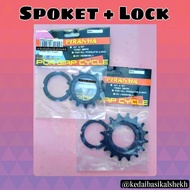 Spoket Mati dengan Lock saiz 13T , 16T sparepart alatganti basikal