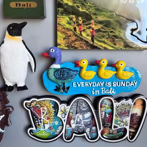 Indonesia Tourist Souvenir Jakarta Bali Fridge Magnets Mount Bromo Java Island Home Decor