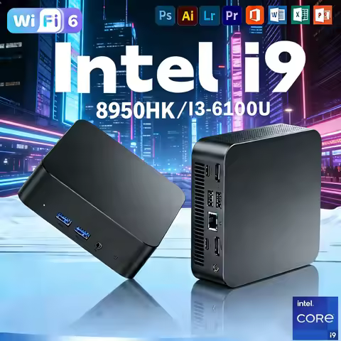 Windows 11 Mini PC Intel Core i9-8950HK/i3-6100U 16 RAM 512/1/2TB SSD PC 3-screen display Mini Pc 4K
