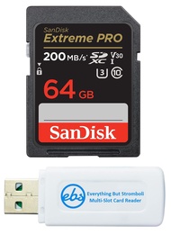 64GB SDXC Extreme Pro Memory Card Works with Canon EOS R, M50, M100 Mirrorless Camera 4K V30 UHS-I (