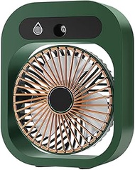 6-Inch Portable Desktop Fan,Quiet Speeds Adjustable Tilt Table Air Conditioning Fans,USB Rechargeable 3-speed Cooling Fan,Suitable for Indoor, Outdoor, Travel, Camping/1698 (Color : Green, Size : 12