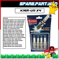 SPARK PLUG 90080 91161 K16R U11 ORIGINAL DENSO TOYOTA ALPHARD CAMRY COROLLA ALTIS ESTIMA HARRIER VIOS WISH YARIS RAV