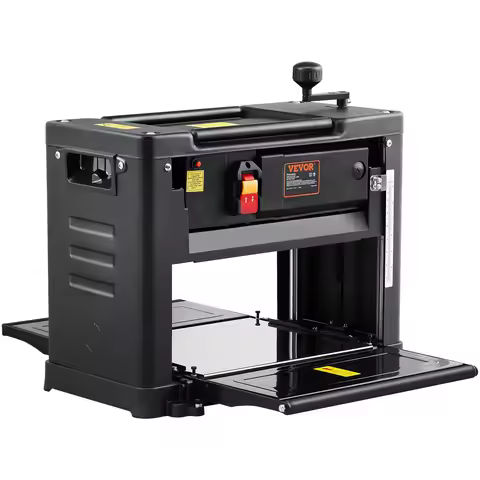 SucceBuy Thickness Planer 13inch Benchtop Planer with Two-Blade 15Amp 1800W Powerful Motor Low Noise