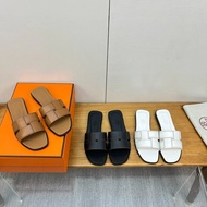 H Home Hermes 2024 Spring Summer New Style Ladies Flat Sandals Slippers Flat Slippers 24 New Colors