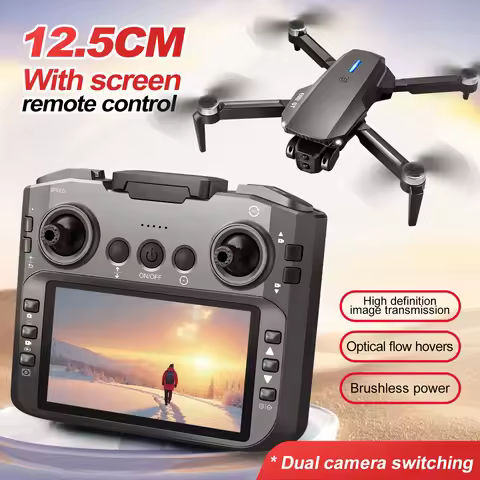 2026 New E88 Big screen Foldable Drones GPS 8K HD Dual Camera Brushless Motor Obstacle Avoidance RC 