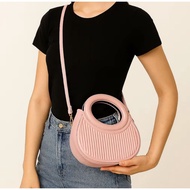 Women Korean Style PU Leather Pleated Niche Crossbody Sling Bag Shoulder Bag Wanita Beg Kulit Handba