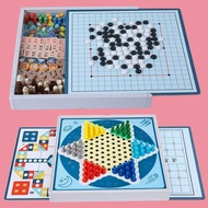 Flying Chess Children's Checkers Wooden Multifunctional Game Chess Gobang Chess Chess Fighting Anima