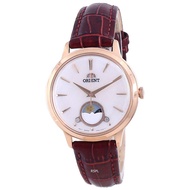 [Powermatic] Orient Sun &amp; Moon Leather Quartz Classic Mother of Pearl Ladies Watch RA-KB0002A