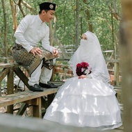 gaun pengantin muslimah syar'i 1 gaun akad wedding dress muslimah