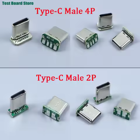 2/6/10/PCS USB 3.1 Type C Vertical Patch Board 16pin 4 /2Welding Wire Data Band PCB USB Board Male H