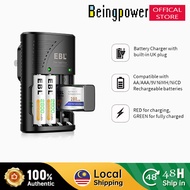【Ready stock】EBL Rechargeable Battery Charger 4 Slot 1.2V 9V AA/AAA US Plug
