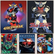 Japanese UFO robot G-Goldrake anime Poster Prints, Modern Wall Art,Bedroom,Dining Room,Bar,Cafe,Home