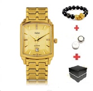đồng hồ nam halei mặt vuông có lịch kèm quà tặng hấp dẫn như hình