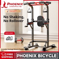 PHO  Adjustable Pull Up Bar Dip Power Tower Pull Up Station Dip Bar Fitness Equipment