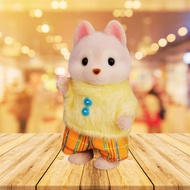 Sylvanian family Husky Siblings with a tandem bicycle