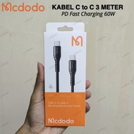 3 Meter Long C to C Cable, Type C to Type C Charging Data Cable Original Mcdodo Ca-5642 fast Chargin