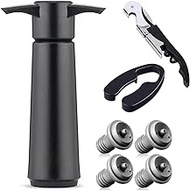 Wine Saver Pump with Vacuum Wine Stopper (4in1)