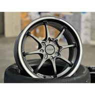 NEW 15X7J AOW CE28 Rim (set of 4) Flat Gunmetal 4X100 for Flat Gunmetal Jazz Vios Yaris Myvi Mazda 2