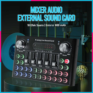 COD LEEDOAR Mixer Audio External Sound Card Live Voice Changer 18 Effects soundcard v8 bluetooth lengkap usb external v8 live broadcast streaming / sound card v8 bluetooth full set komplit satu paket plus murah live broadcast / alat efek suara karaoke