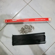 HITAM Bike FINGER 27.5 INCH STAINLESS SIZE 14G x 272mm XLR8 72 PCS BLACK