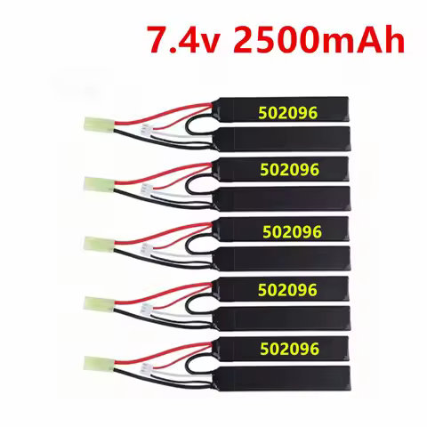 1/2/3/4/5pcs 7.4v 2500mah Lipo Battery for RC Toys Guns Parts 502096 Battery