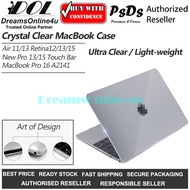 Crystal Clear Ultra Slim Hard Cover Case for MacBook Pro 16 Touch Bar Retina Air A1534 A1932 A1706 A