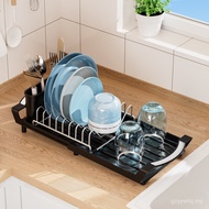 She Shelf Kitchen Dishes Dishes Chopsticks Retractable Drain 48h Countertop Rack Dish Rack Rack Stor