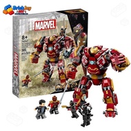 Ready Stock76247 Hulkbuster The Battle of Wakanda Building Blocks Set, Superhero War Mech Model DIY 