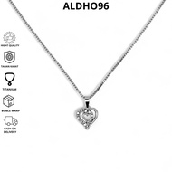 ALDHO96 - Titanium Love Pendant Necklace for Men Unisex Stainless Steel Anti-RustWanita