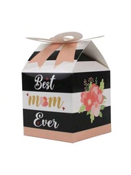 5入組母親節小禮物盒，祝福媽媽感謝禮盒，媽媽節生日派對禮盒，糖果巧克力裝飾紙盒