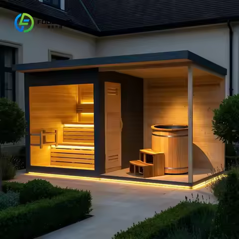 Customized Outdoor Sauna House with Ice Bath Combination for Sauna Cabin for Metabolic Recovery Well