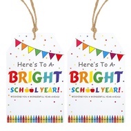 Anwyll Back to School Gift Tags,50 Pcs First Day of School Tags,Welcome Back to School Party Favors 