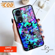 Glass Softcase For Oppo RENO 8T (4G) RENO 8T (5G) - RENO 8T (4G) RENO 8T (5G) Mobile Case [T104].