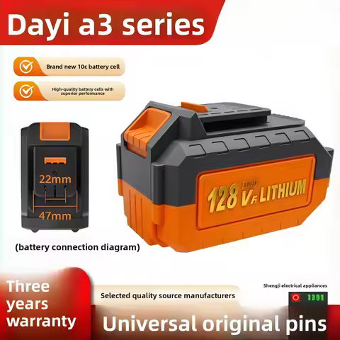 For DAYI A3 Universal Lithium Battery 48V 108VF 128VF 188VF for Electric Wrench, Drill, Circular Saw