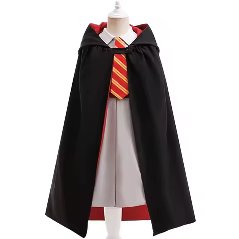 4 5 6 8 10 12 Years Preppy Style Girls Princess Dress Sleeveless Dress And Hooded Cape 2Pcs Go To Sc