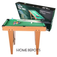 ♞[Ready Stock] 27" Mini billiard Table for Kids wooden with tall feet pool table set taco