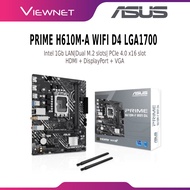 ASUS PRIME H610M-A WIFI D4 LGA1700 Intel H610 mATX Motherboard DDR4 PCIe 4.0 WiFi HDMI DP VGA LAN Ga