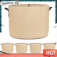 Tree Bag Non-Woven 10 Gallon Fabric Plant Grow Bags Pots with Handles 5-Pack for Fruits, Vegetables,