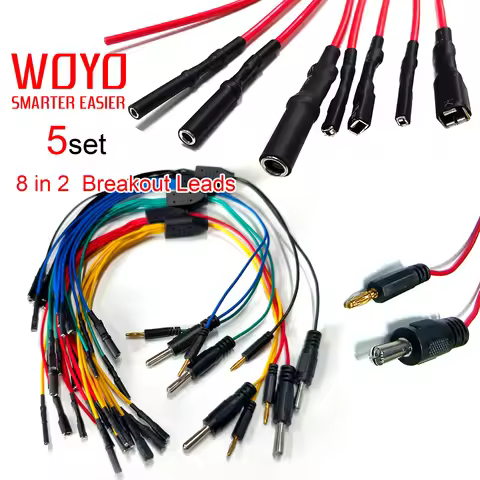 WOYO CTBC001 8-way ECU Breakout Leads for Automotive Diagnostic Oscilloscope Line Cable DIY Connecti