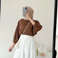 Atasan ELZE BLOUSE Katun Batwing Shirt