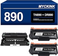 TN890 DR890 3-Pack (2Toner+1Drum) Compatible TN-890 Toner Cartridge and DR-890 Drum Unit Replacement for Brother HL-L6250DW L6400DW L6400DWT MFC-L6750DW L6900DW