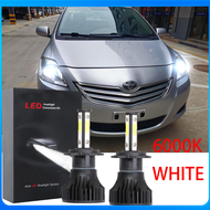สำหรับ Toyota Yaris /ViOS NCP93 2008-2013 2014 -2016 หลอดไฟหน้ารถยนต์ -หลอดไฟ LED 6000K แทนที่ Halog