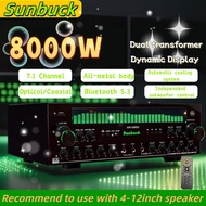 Sunbuck 7.1/7.0 Channel Power Amplifier Home Theater Karaoke Amplifier Bluetooth Stereo Surround Sou