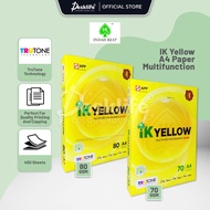 Desklife IK Yellow A4 Paper Multifunction 70gsm 80gsm ( 450 Sheet / REAM ) Kertas A4 Fotostat White 