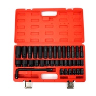 35Pcs Saiz 1/2 CR-V CR-MO Heavy Duty Sockets L Bar Wrench PVC Tool Impact Wrench Hardware