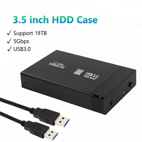 3.5'' HDD Case SATA to USB 3.0 Adapter External Hard Drive Enclosure for 2.5" 3.5" SSD Disk 450Mb/s 
