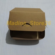  Burger Box - Brown Cardboard - (Size 10 x 8.5 x 7) Contents 50 pcs