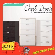 Fred Marilena（HOT ITEM） Furniture Direct chest drawer 5 layer ikea storage cabinet/ almari baju bedroom furniture chest