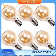 [UTnus9ddL] 6Pcs 1.5W LED G40 Replacement Bulb 220V Retro Globe Gold Dimmable Bulb for Indoor/Outdoo