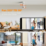 V380 Bulb CCTV Camera with 360 Dual Lens Panoramic View